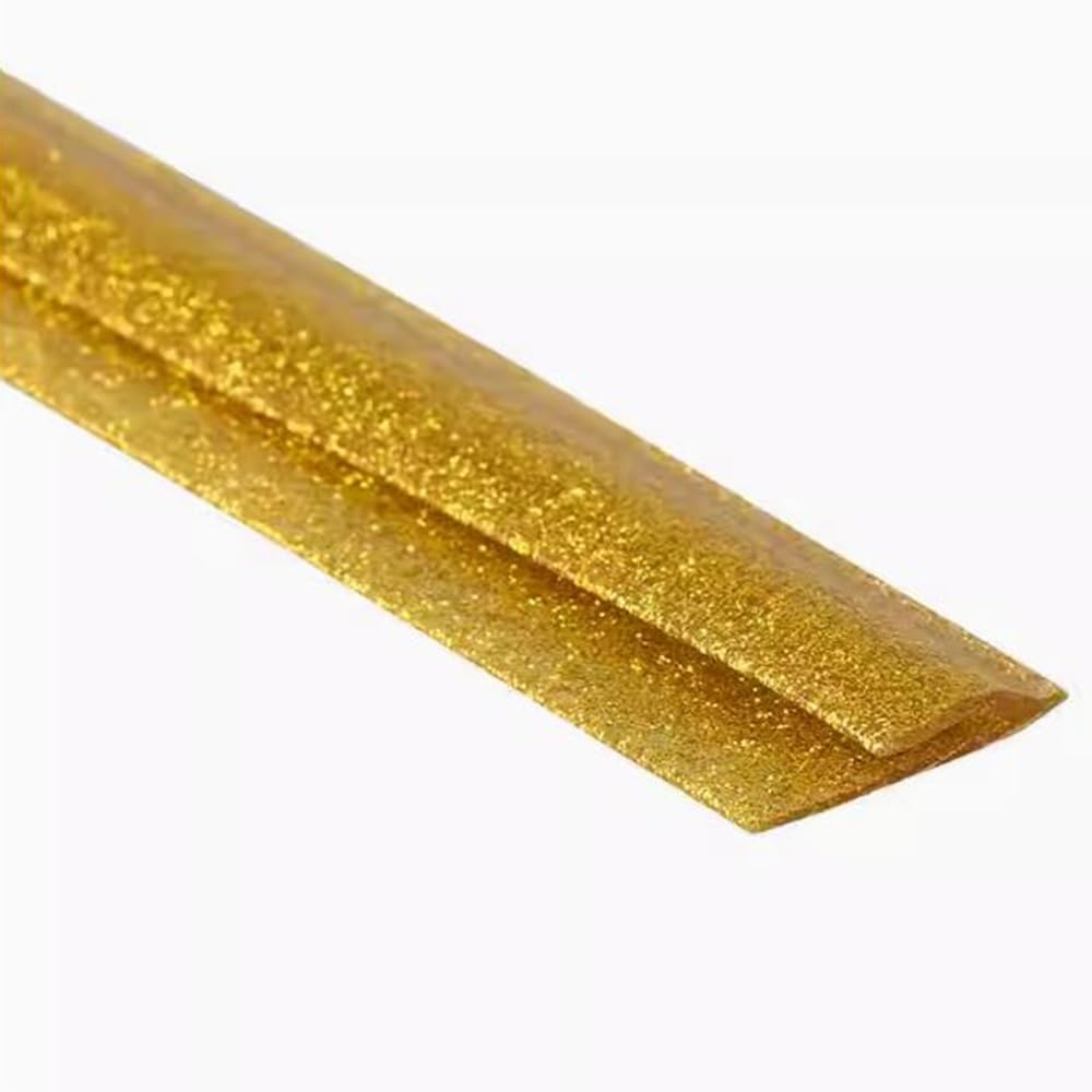 Floor Transition Strip, Flexible Carpet Joining Strip Self Adhesive，Carpet Edge Trim for Threshold Height Less Than 6mm Golden(Gold,3m)
