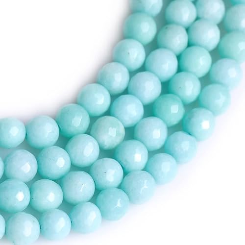 Miniatura 10 de JOE FOREMAN Cuentas redondas de piedra natural de jade de 0.394 pulgadas facetadas de 0.394 pulgadas para fabricación de joyas, piedras