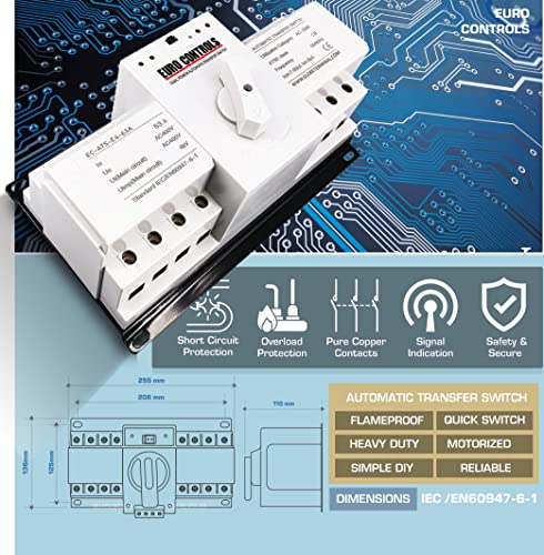 ATS Automatic Transfer Rotary Switch Dual Source Centre Knob Fast ...