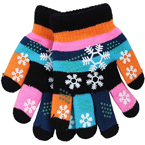 Falari Wholesale Kids Children Winter Knitted Magic Stretch Gloves School Gifts4