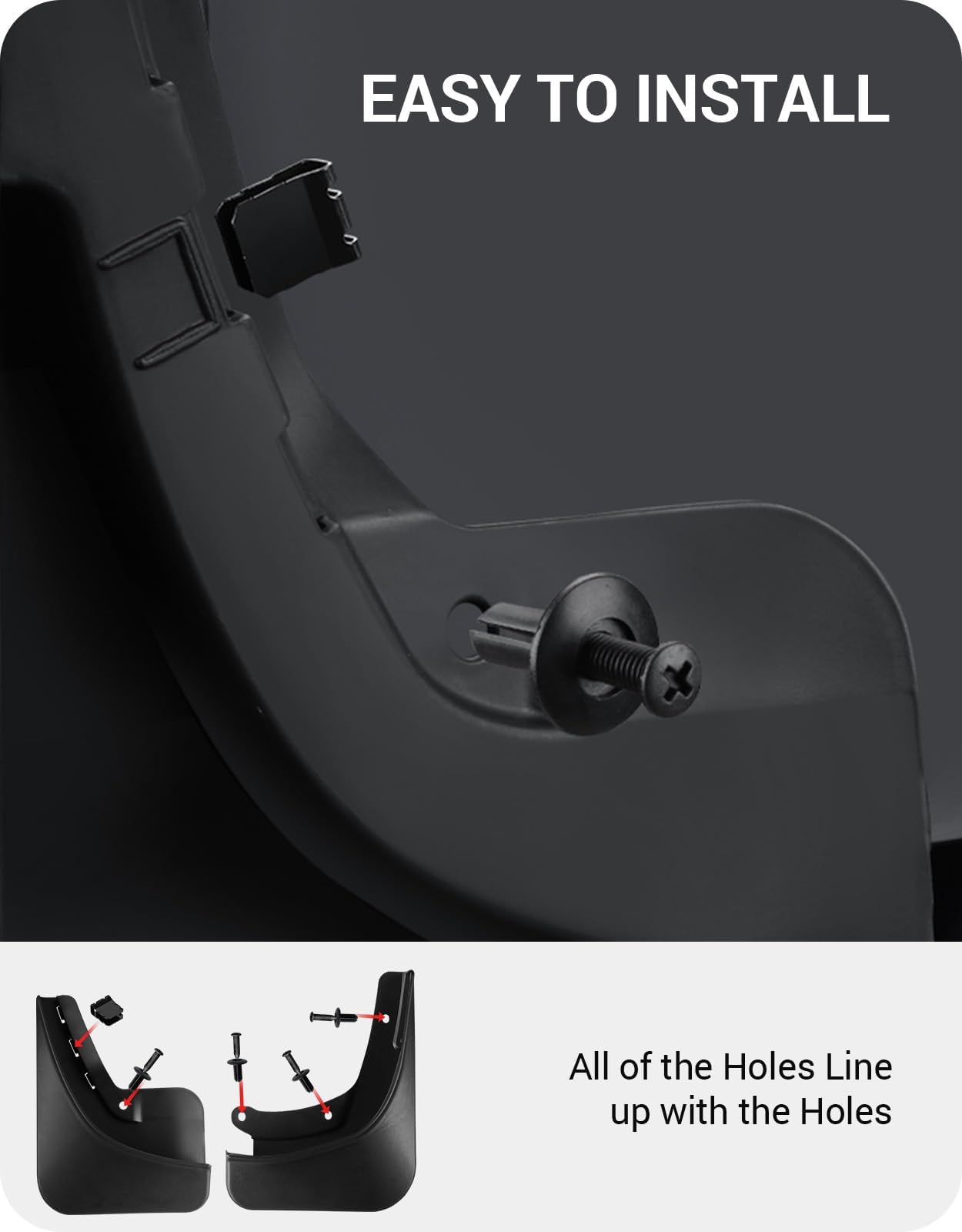 BASENOR 2024-2026 Tesla Model 3 Guardabarros Protección contra Sedimentos de Invierno Protector de Salpicaduras Delantero y Trasero Protector de Coche Modelo 3 Highland Accesorios (Juego de 4)