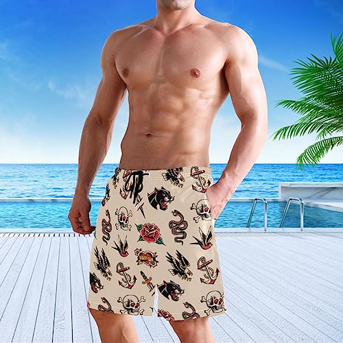 visesunny Men's Novelty Beach Shorts Soft Swimwear Sports Running Swim Board Shorts Bathing Suits Mesh Lining4