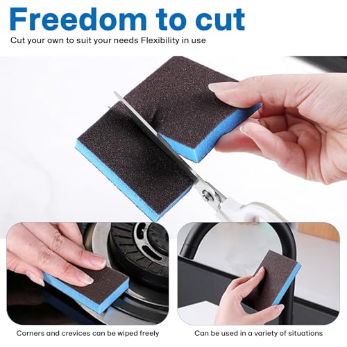 18 Stück Schleifschwamm Holz, Wiederverwendbare Schleifpad 60 80 100 120 150 180 220 280 320 Weiches Schleifblock für Holz Metall Wandschaum Trockenbau