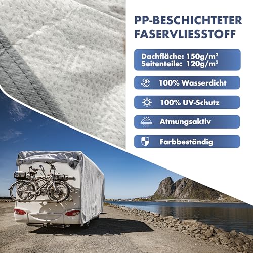 Bâche pour caravane WALSER imperméable housse 710x250x220cm - 5