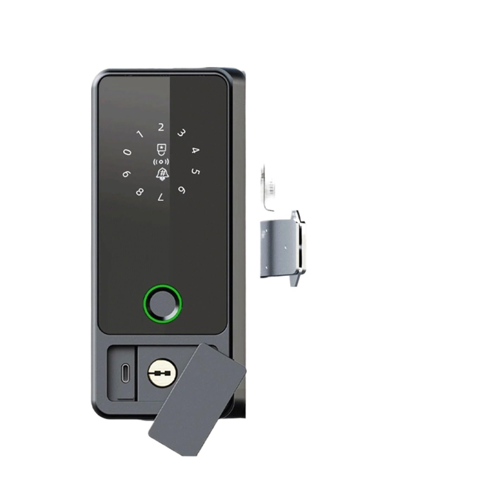 Smart Door Lock, Bluetooth Fingerprint Smart Glass Door Lock Electronic Digital Lock APP IC Card Password Unlock