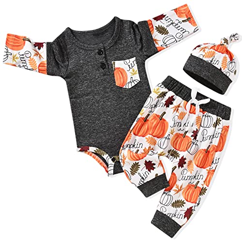 Image of Aalizzwell Newborn Infant Baby Boys Fall Winter Outfit