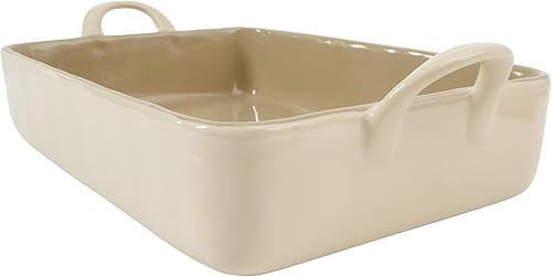 Miniatura 6 de Bloomhouse Juego de utensilios de cerámica para hornear de 3 piezas de 4.8 cuartos de galón, 9 x 13 pulgadas, con herramientas de madera de olivo,