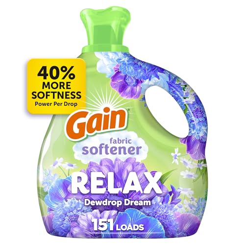 Gain Liquid Fabric Softener (Fabric Conditioner), Relax, 101 fl oz, 151 Loads