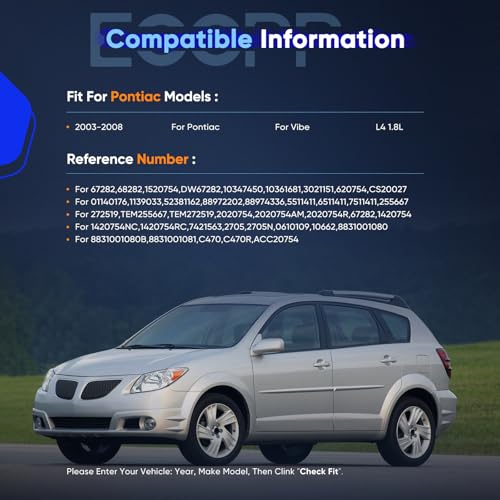 Image of ECCPP AC Compressor with Clutch 2003-2008 for Pontiac Vibe 1.8L AC Compressor
