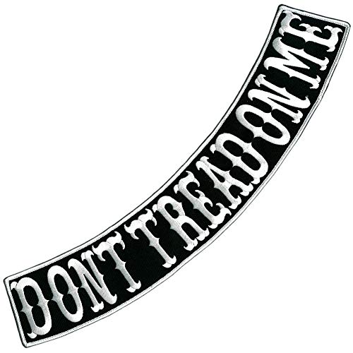 VEGASBEE® Dont Tread On Me Fabric Embroidered Iron-On Patch Jacket Vest Bottom Rocker 15