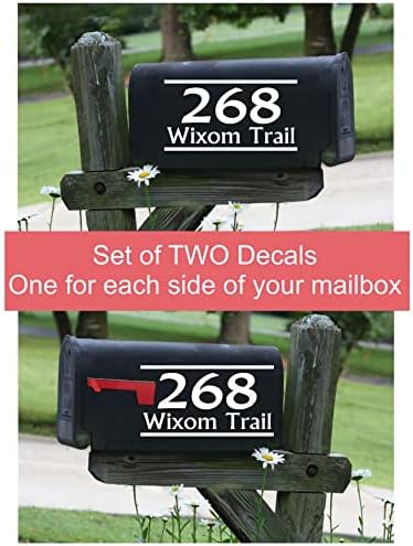 Miniatura 8 de Calcomanías de vinilo personalizadas para buzón de correo, calcomanías personalizadas para dirección de calle, juego de 2 unidades básicas
