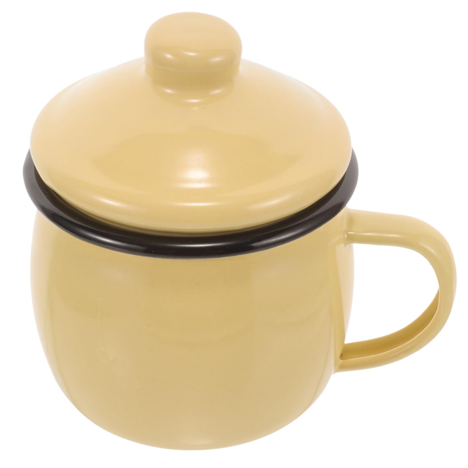 SHOWERORO 5stücke Emaille Tasse Mit Deckel Dekorativer Kaffeebecher Für Zuhause Camping Und Outdoor Ergonomisch Langlebig Und Leicht Zu Reinigen Für Tee Kaffee Milch Und