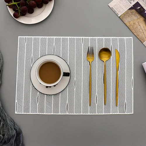 Set de table PVC argent grand format pour protéger vos meubles des taches
