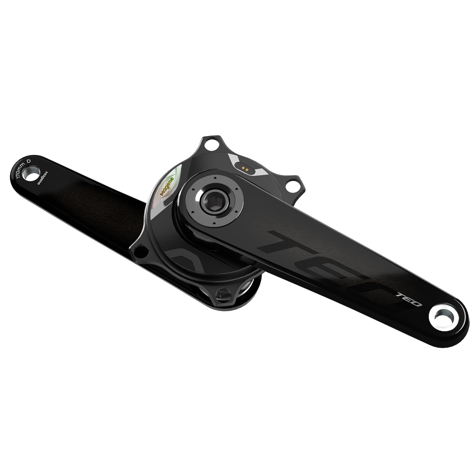 Magene TEO P515 Cycling Power Meter Crankset, Carbon 110BCD for Road Bikes, ±1% Accuracy, 425g Lightweight, 330H Rechargeable Battery, Dual ANT+/