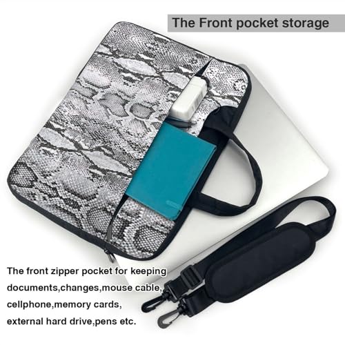 Bolso para portátil de piel de serpiente con acabados de alta durabilidad 3