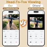 Doorbell Camera Wireless, 2K HD Head-to-Toe Video, no subscription,Two-Way Talk, Smart Home Video Doorbell with Chime,Battery Powered,Motion Detection &Alerts,Works with Alexa & Google(Only 2.4G WiFi)