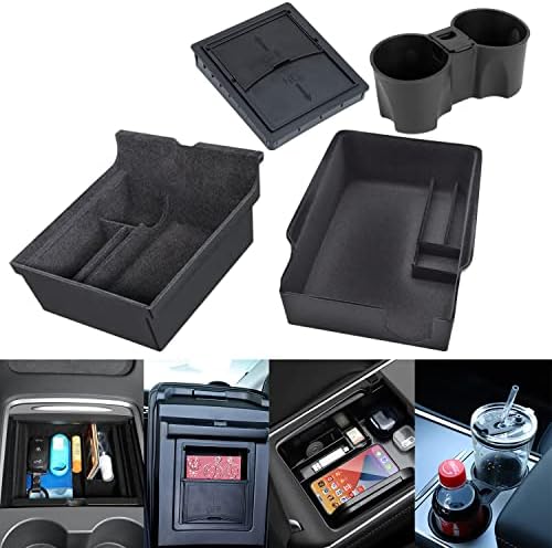 Center Console Organizer Tray Cup Holder Insert 4PCS for 2021 202...