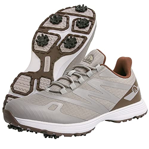 Image of Waterproof Professional Golf Shoes Men Spikes Golf Sneakers Male Outdoor Anti Slip Walking Footwears