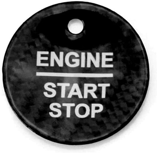 Miniatura 7 de x xotic tech Cubierta de botón de arranque/parada del motor de fibra de carbono real negra con apertura de luz indicadora compatible con Ford F-150