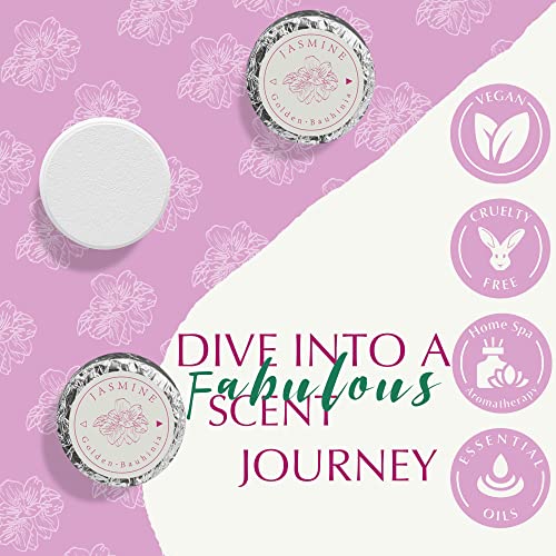 Goldenbauhinia Shower Steamers Aromatherapy - 16 Count Shower Bath Bombs For Women, Essential Oil Stress Relief And Relaxation Shower Tablets Gifts For Women And Men (Jasmine) #TOP3
