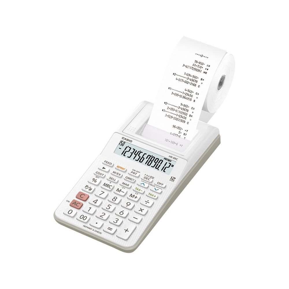 （まとめ買い）カシオ プリンター電卓 ハンディタイプ HR-8RC-WE 〔2台セット〕 【北海道・沖縄・離島配送不可】 Amazon.co.jp: カシオ プリンター電卓 ハンディタイプ HR-8RC-WE