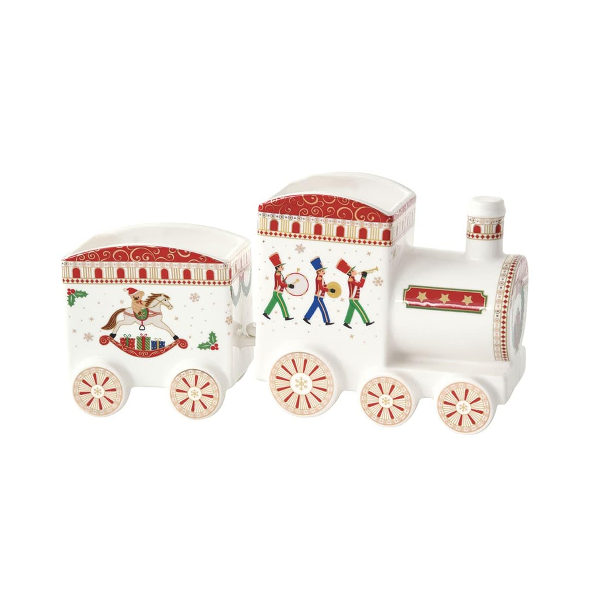 Train décoratif Polar Express porcelaine miniature 25cm idée cadeau Noël maison