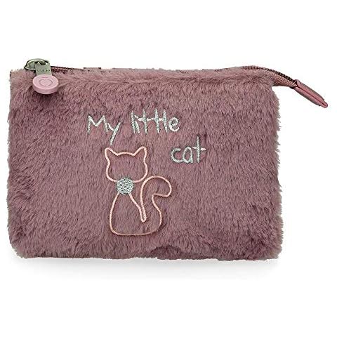 Enso My little cat Geldbörse Violett 14x10x3,5 cms PVC und Polyester Cover