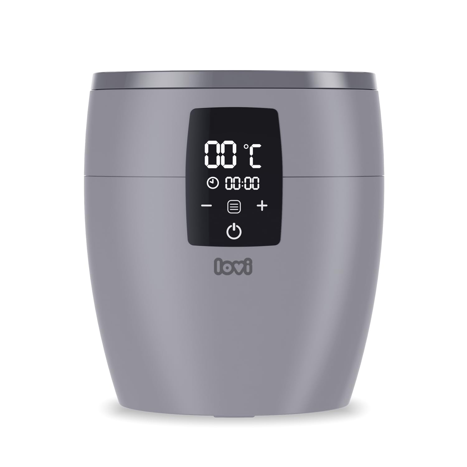 Difrax LOVI Chauffe-biberon 6-en-1 – chauffe rapide & sûr, maintien au chaud, décongélation & stérilisation vapeur – universel gris/noir