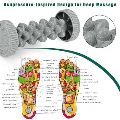 ZanLLW Muscle Roller Stick & Foot Roller Massage Bundle