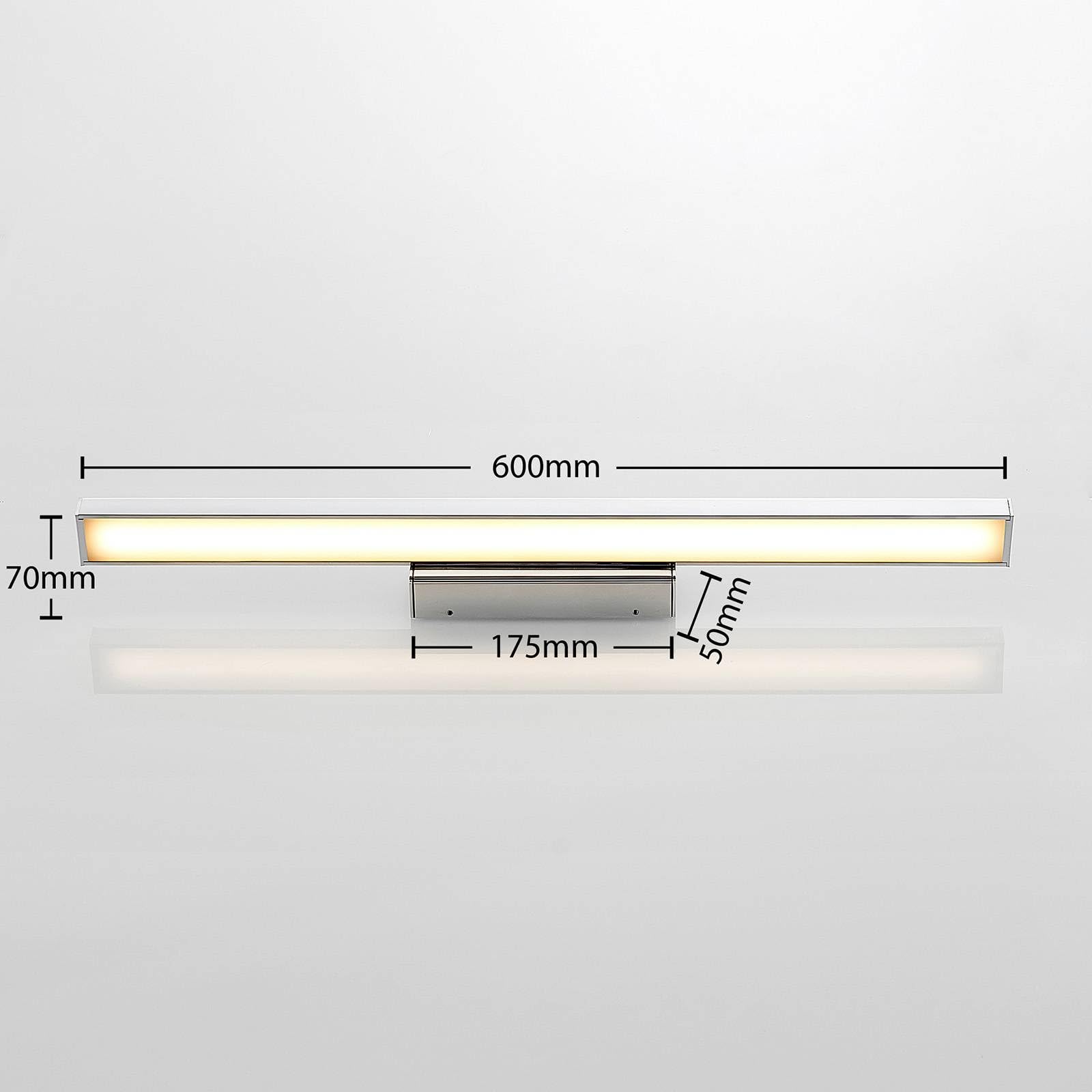 Lindby LED Wandleuchte, Wandlampe Bad Alenia (spritzwassergeschützt (Modern) in Chrom aus Aluminium (1 flammig) - Wandleuchten Spiegelleuchte Badezimmer Wandbeleuchtung Badezimmerleuchte