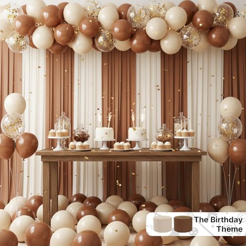 Image of PartyWoo White Crepe Paper Streamers 6 Rolls 492 ft Pack of Beige Sand Off White Crepe Paper Rolls for Graduation Wedding Bridal Baby Shower Birthday Party Decorations (1.8 Inch x 82 Ft /Rolls)
