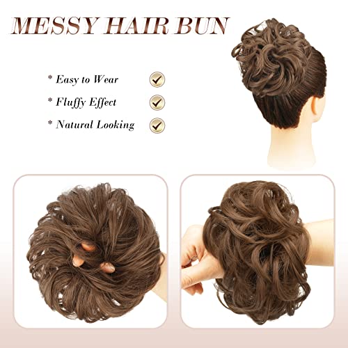 FESHFEN Messy Bun Hair Pieces - Image 3