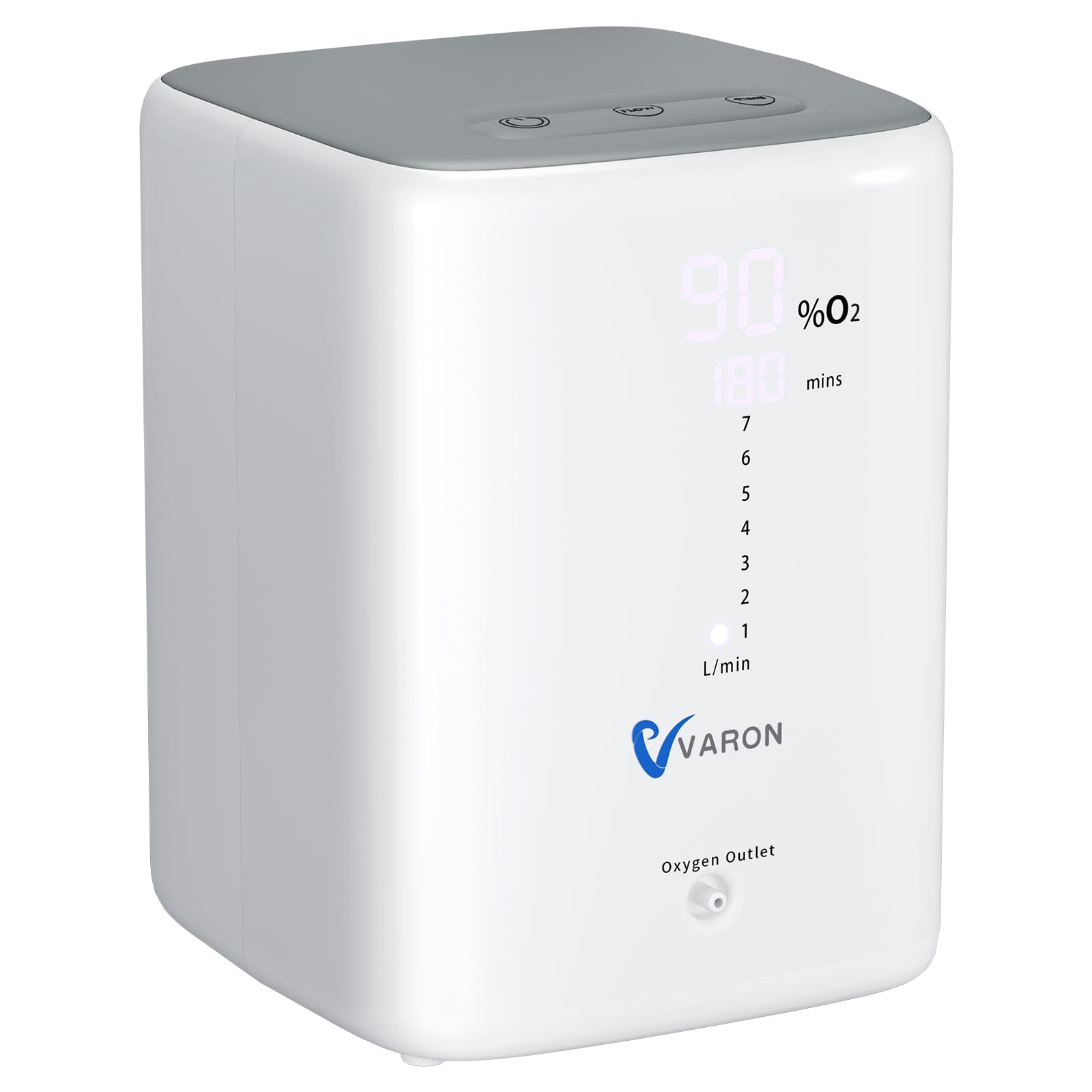 Koncentrator Tlenu 1-7L/min 90% TrybNocny 42dB Nebulizator SOS | Tlen 1-7L/min, czystość 90% przy 1L, tryb nocny oszczędny, ≤42dB, nebulizator, pilot, przycisk SOS, 4.8kg.