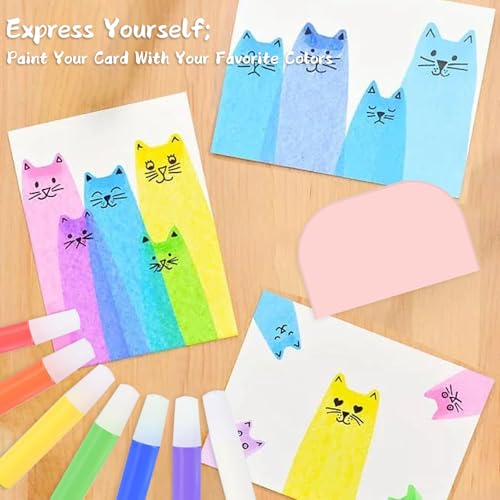 Upgrade Rainbow Magic Scratch Art Set Include 20 Premium Scratch Paper Sheets with 7-Color Tools Stickers, Create Floating Masterpieces & Postcards Creative Gifts for Birthday Valentines Day New Year - Image 5