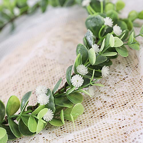 Diadema De Corona De Flores Y Hojas De Novia De Cristal Tocados