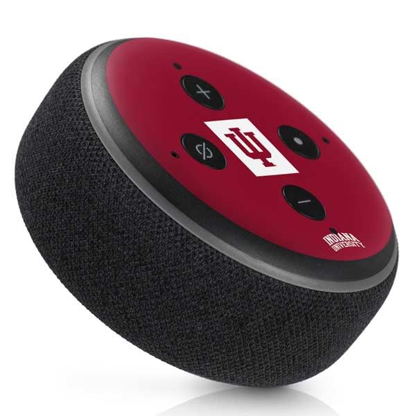 Skinit Decal Audio Skin Compatible with Amazon Echo Dot 3 - Officially Licensed Indiana University Hoosiers Design