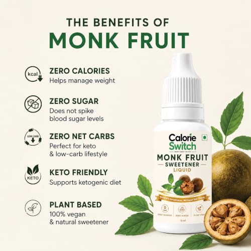 Image of Calorie Switch Monk Fruit Drops 10ml | Plant Based Monk Fruit Sweetner