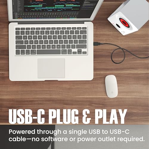 Image of Audiosource Desktop PC Speakers with Bluetooth 5.3, USB-C Plug & Play, 2.0 Stereo Computer Speakers with Dual 2 inch Drivers, Compact Design, AUX Input, LED Indicator (White)