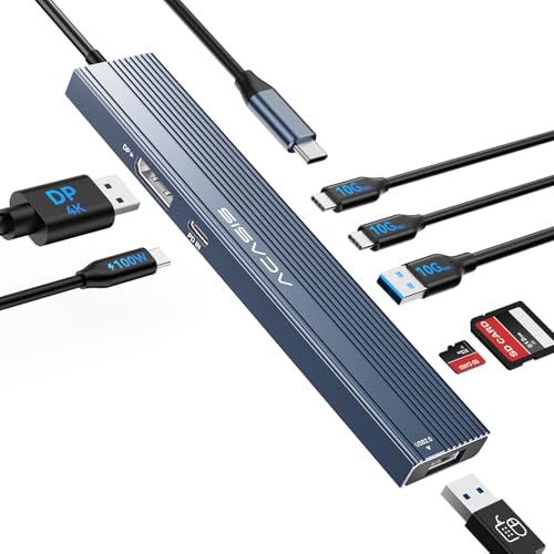 ACASIS USB C Hub with DP Port 10Gbps Multiport Adapter with 4K Display Port,3*USB3.2 Gen2+USB...