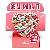 BELROS Tarta Surtida de Chocolates con Forma de Corazón. Más de 50 chocolatinas. Especial San Valentin. Idea para Regalo Romantico, Navidades, Ocasión Especial. Ideal para Parejas, Dia de la Madre