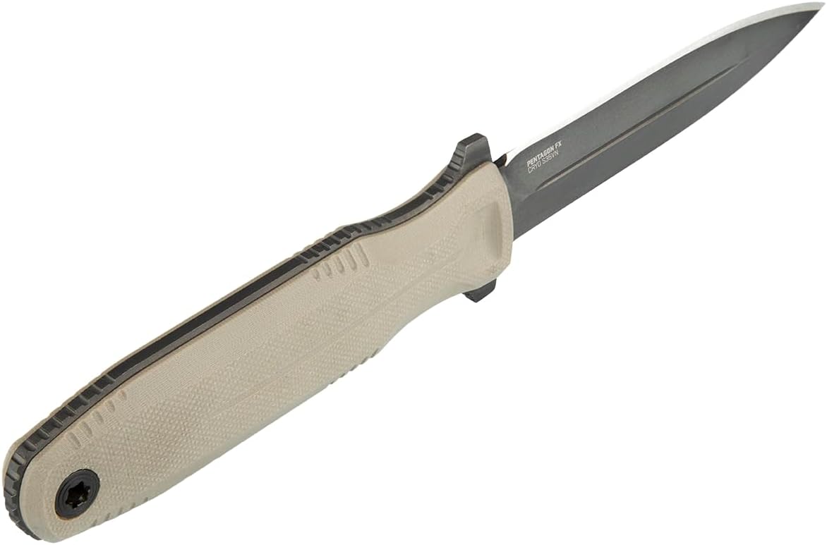 SOG Pentagon FX Professional Hard-Use Full-Sized Fixed Blade Knife for Tactical Needs | CYRO S35VN Full-Tang Steel Blade