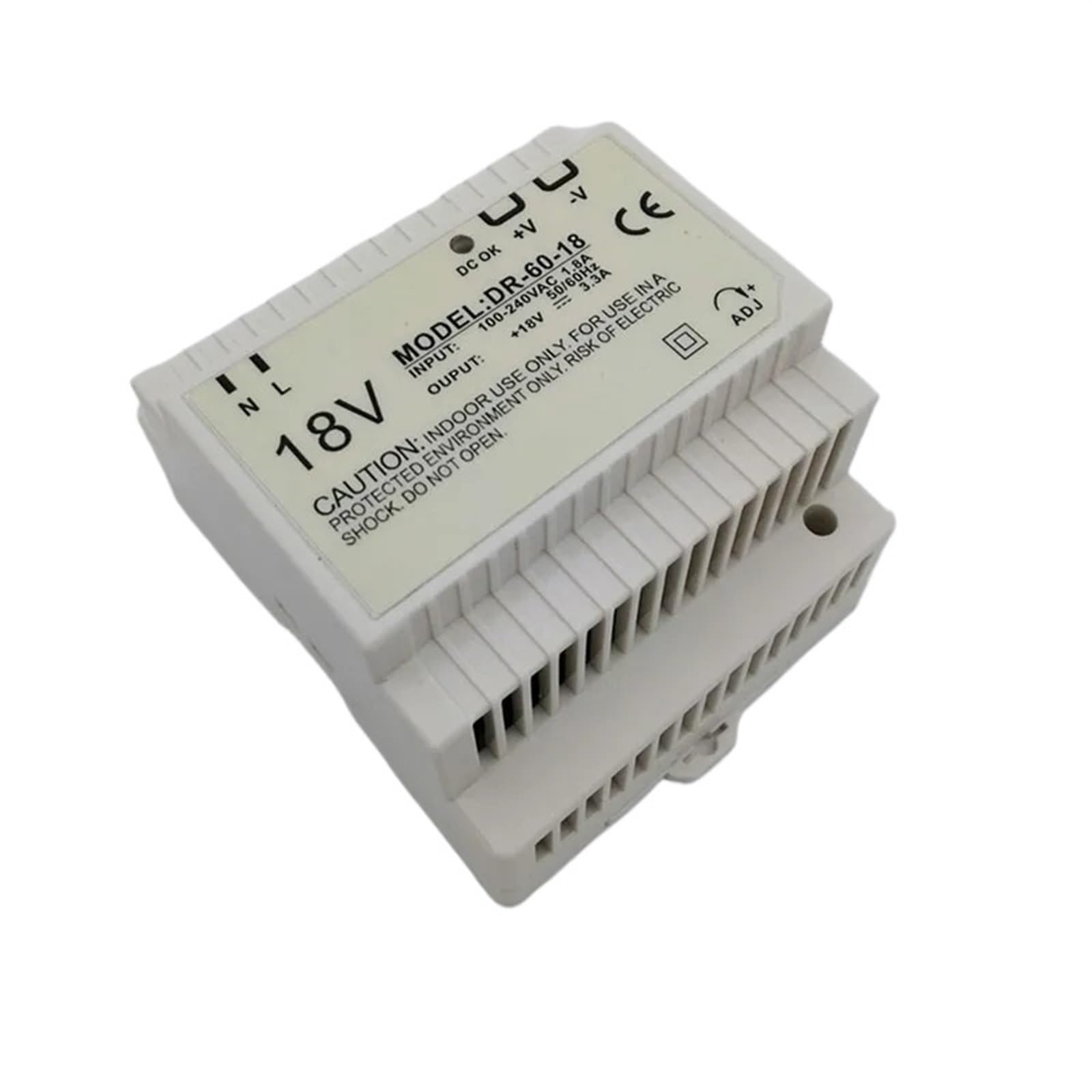 Alimentation sur rail 18V CC DR-60-18 de 60W et 3A pour éclairage LED stable