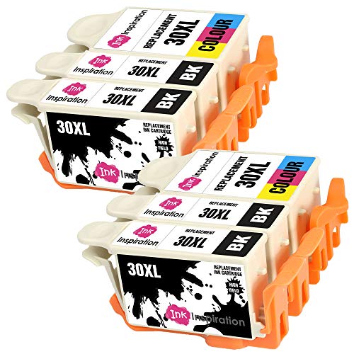 Ink Inspiration® Ersatz für Kodak 30 30XL 30B 30CL Druckerpatronen 6er-Pack, kompatibel mit Kodak ESP C100 C110 C115 C300 C310 C315 C330 C360 1.2 3.2 3.2S Hero 2.2 3.1 5.1 Office 2150, Schwarz/Farbe