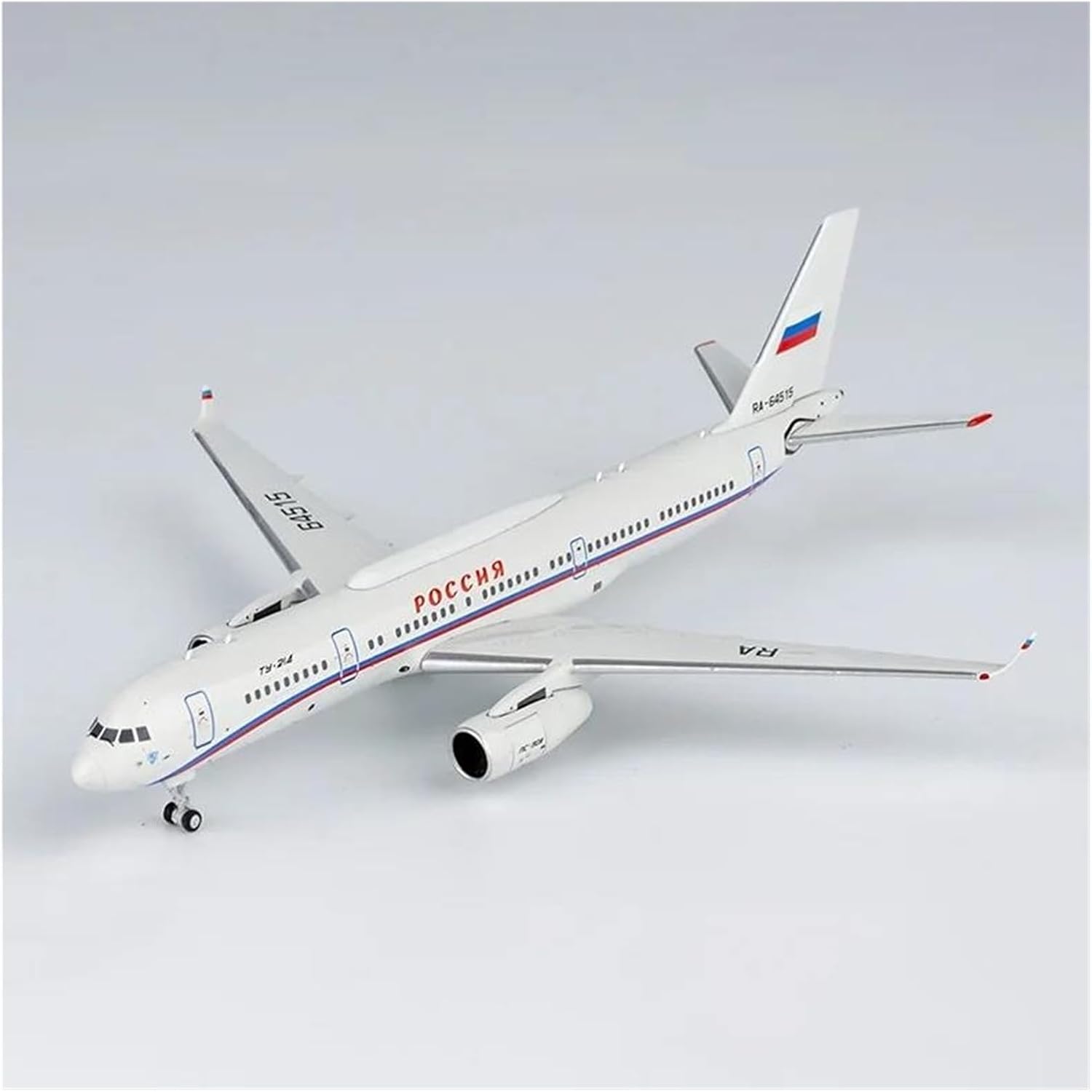 装飾された飛行機模型 1/400 輸送マップ TU-214 ダイキャスト合金航空機モデル記念ギフト静的航空機モデル