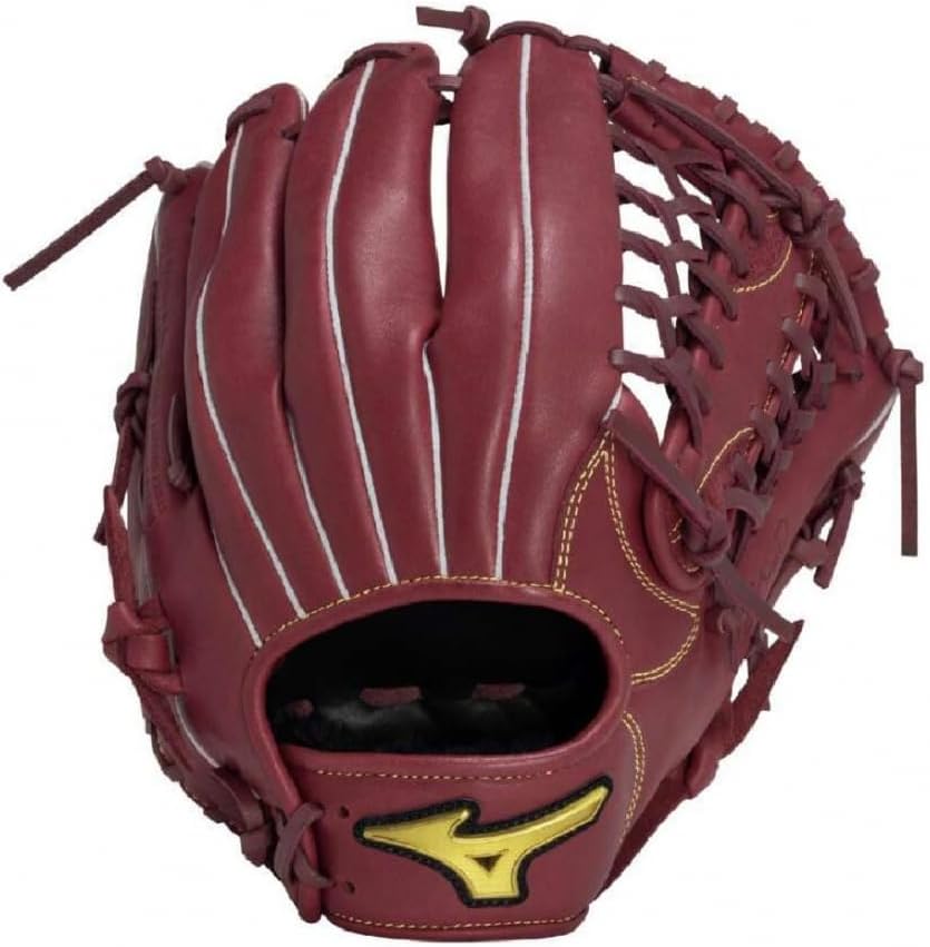 Mizuno Pro 左投げ軟式グローブ 赤 収納袋付き ミズノプログローブ色