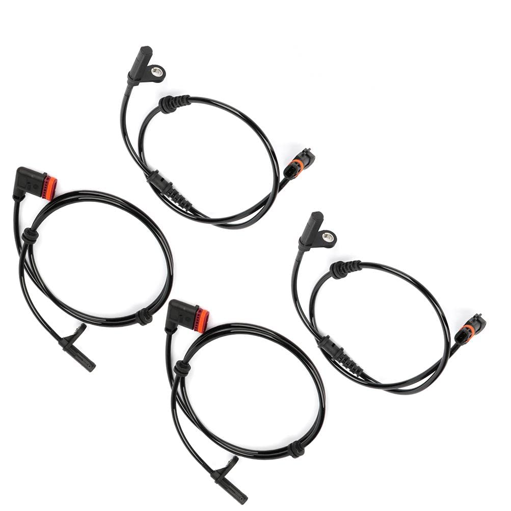 CCIYU ABS Speed Sensor,4PCS Left+Right+Front+Rear ALS1860 ALS1860 ABS Sensor Fit for 2012-2015 for Mercedes-Benz C250 2008-2014 for Mercedes-Benz C300 2008-2015 for Mercedes-Benz C63 AMG
