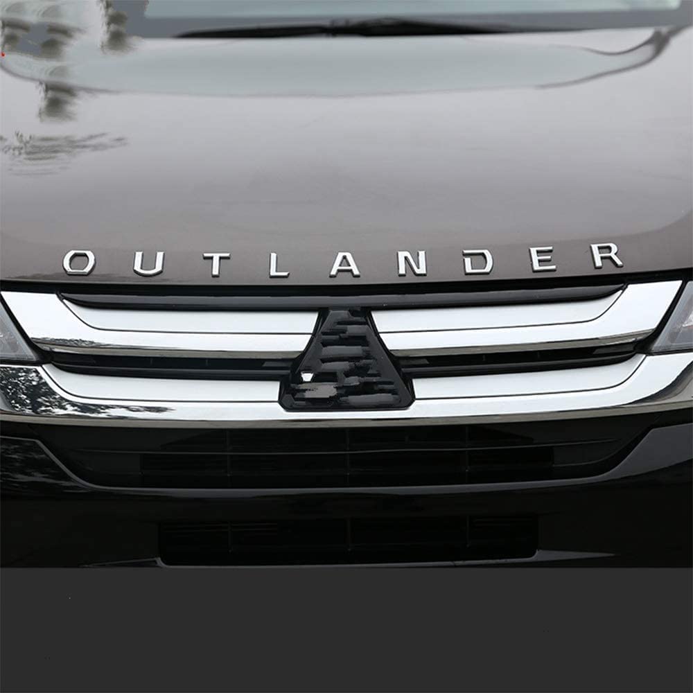 AIYING Car 3D Metal Sticker, Badge Nameplate Decoration Decal, Front Grille Color Trim Logo, Exterior Accessories, For Mitsu-bishi Outlander