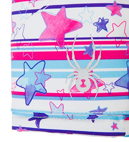 Spyder Luvas de esqui Bitsy Cubby para meninas, estampa de listras estrelas, várias estampas, grande