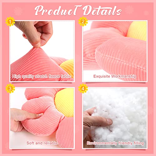 Coume 6 Pcs 16 Inch Flower Floor Pillow Seating Cushion Aesthetic Flower Pillow Sofa Floor Cushions Throw Pillow Cute Room Decor #TOP5