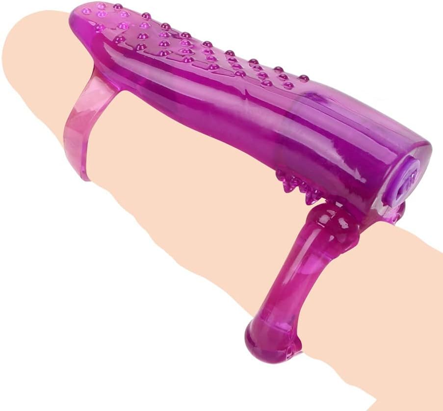 100% Waterproof Medical Grade Silicone Electric Powerful Vibration delay Ring Massage Ring (Pink)